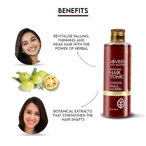 Jovees Herbal Revitalising Amla &amp; Bael Hair Tonic | Gives Long, Strong &amp; Thick Hair | For All Hair Types 200ml(FROM INDIA)JEZ - View 2 of 3