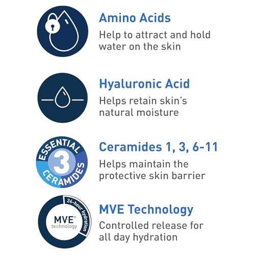 CeraVe Hydrating Cream-to-Foam Cleanser | Hydrating Makeup Remover and Face Wash With Hyaluronic Acid 355ml - View 3 of 4