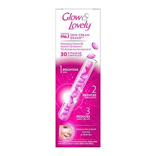 Glow &amp; Lovely Advanced Multivitamin, Brightening Face Moisturizer, 110g, for Glowing Skin, with Vitamin E, C &amp; Niacinamide, SPF 15, Dermatologically Tested FROM INDIA (SAM) - View 3 of 4
