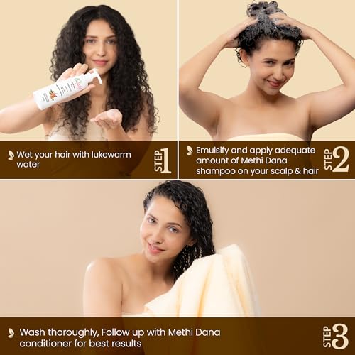 La Pink Methi Dana 8-in-1 Shampoo with Hibiscus &amp; Onion | For Hair Fall Control | 100% Microplastic Free Formula | All Hair Types | 250ml (FROM INDIA SAB) - View 3 of 3