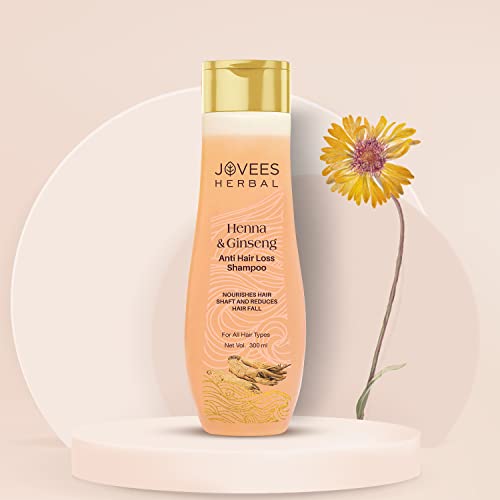 Jovees Herbal Henna &amp; Ginseng Anti Hair Loss Shampoo | For Hair Growth &amp; Hair Fall Control With Henna, Ginseng &amp; Amla Extract | For All Hair Type 300ML - View 2 of 3