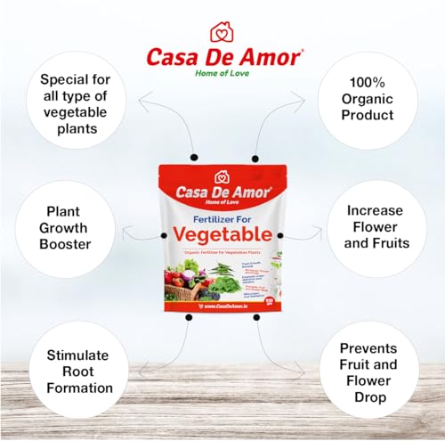 Casa De Amor Organic Vegetable Essential Fertilizer for Home, Balcony, Terrace &amp; Outdoor Gardening, 900 gm (FROM INDIA)NUZ - View 5 of 7