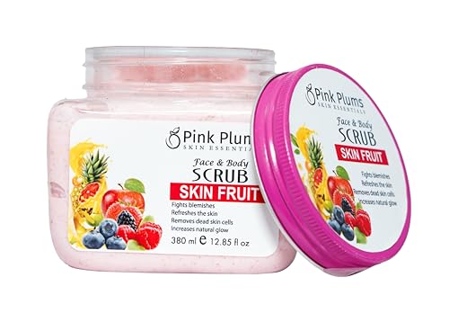 Pink Plums Skin Fruit Scrub (Face &amp; Body) 380 ML Luxury Collection Paraben Free  (FROM INDIA SAB) - View 2 of 3
