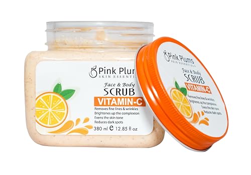 Pink Plums Vitamin C Scrub (Face &amp; Body) 380 ML Luxury Collection Paraben Free  (FROM INDIA SAB) - View 3 of 3