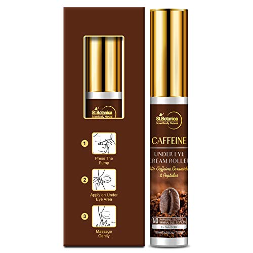 St.Botanica Caffeine 1% Under Eye Cream Roller With Ceramides And Peptides, 15 ml (FROM INDIA SAB) - View 2 of 3