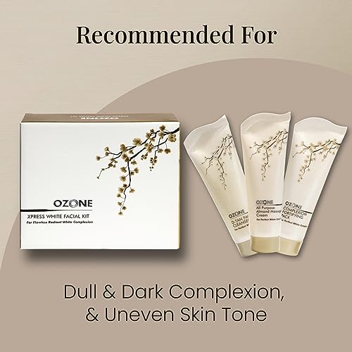 Ozone Xpress Facial Kit For Men &amp; Women | Ideal For All Skin Types Glowing Skin, Bright &amp; Radiant Complexion | Enriched With Almonds, Neem &amp; Aloe Vera | Sulphates &amp; Paraben Free (FROM INDIA SAB) - View 2 of 3