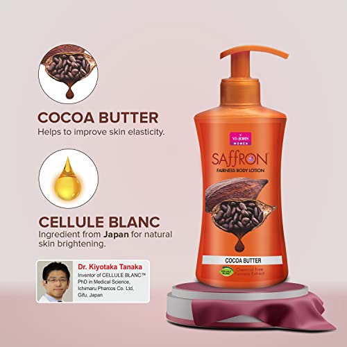 VI-JOHN Cocoa Butter Saffron Fairness Body Lotion For Men &amp; Women | Chemical Free Moisturizes skin Lotion upto 48 hour 250ml  (FROM INDIA SAB) - View 3 of 3