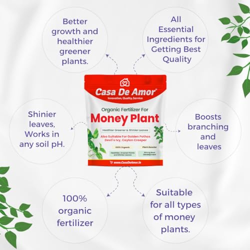 Casa De Amor Money Plant Essential Organic Fertilizer, Heathier Greener And Shinier Leaves For Indoor And Outdoor Gardening (900 Gram), Powder (FROM INDIA)NUZ - View 2 of 7