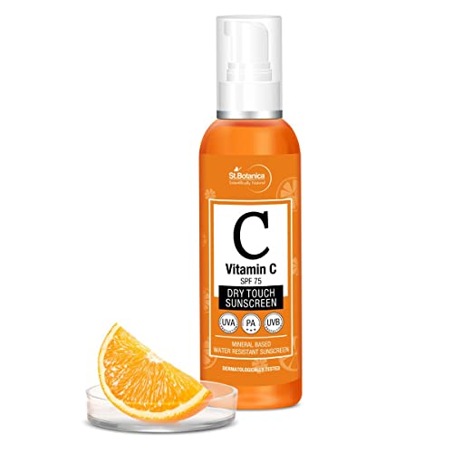 St.Botanica Vitamin C SPF 75 Dry Touch Sunscreen Lotion 120 ml | Broad Spectrum Sun Protection from UVA/UVB rays to give Bright Skin| Non-greasy, Dry Touch Formulation | No Parabens &amp; Sulphates (FROM INDIA SAB) - View 3 of 3