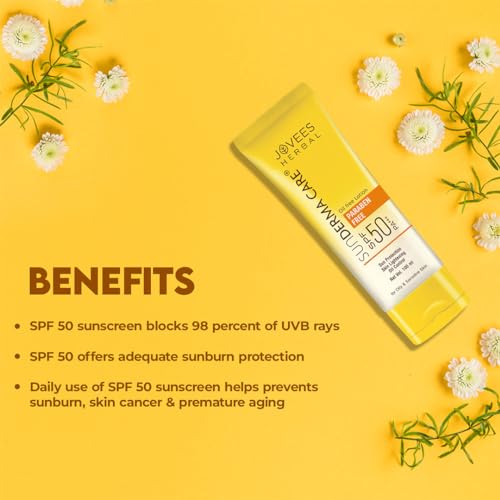 Jovees Herbal Sun Derma Care Lotion SPF 50 PA+++ Broad Spectrum | Oil Free | Quick Absorption | Lightweight |UVA &amp; UVB Protection | For oily and sensitive skin | Paraben And Alcohol Free | 100ML(FROM INDIA)JEZ - View 4 of 4