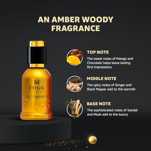 FOGG Men Spray Scent Chief And Commander Perfume Gift Set , Long-Lasting, Fresh & Powerful Fragrance Spray, Eau De Parfum - 2 X 50Ml (Pack Of 2), 100 Millilitres FROM INDIA (SAM) - View 2 of 3