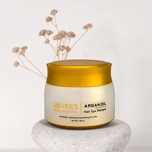 Jovees Herbal Argan Oil Hair Spa Mask for Dry and Fizzy Hair | Controls Hairfall and Repairs Damaged Hair | Rich in Moroccon Argan Oil and Jojoba Oil | For Women/Men | 200GM - View 2 of 3