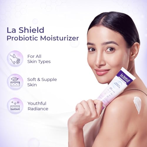 La Shield Probiotic Moisturizing lotion | Intense Body Lotion | 72 HR Hydration | Soft &amp; Supple skin |For Dry Skin, Normal Skin, Oily Skin &amp; Sensitive Skin |Quick Absorption I Repairs UV Damage | Dermatologically Tested I 100ml (FROM INDIA SAB) - View 2 of 3