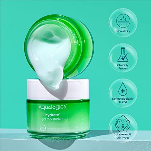 Aqualogica Hydrate+ Gel Moisturizer with Coconut Water &amp; Hyaluronic Acid for Day &amp; Night for Men &amp; Women - For Normal, Dry &amp; Combination Skin -100g (FROM INDIA SAB) - View 2 of 3