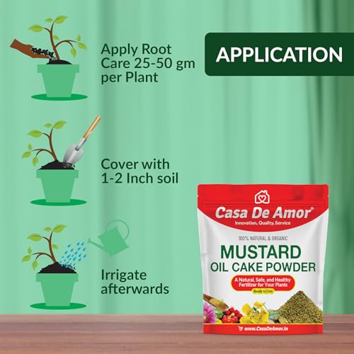 Casa De Amor Mustard Oil Cake Powder Natural Essential Fertilizer for Plant Growth and Healthy Roots (900 Grams) (FROM INDIA)NUZ - View 6 of 7