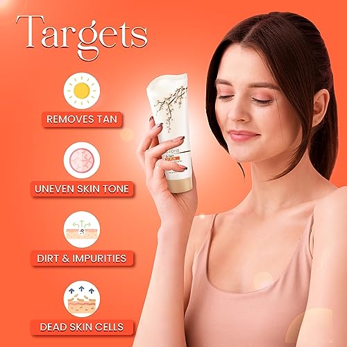 Ozone D-Tan Face Scrub | Enriched with Arbutin, Bees Wax &amp; Lactic Acid | Detan Face Scrub For Men &amp; Women | All Skin Types Removes Dirt, Tan, Exfoliates &amp; Renew Skin Cells | 100 gm (FROM INDIA SAB) - View 3 of 3