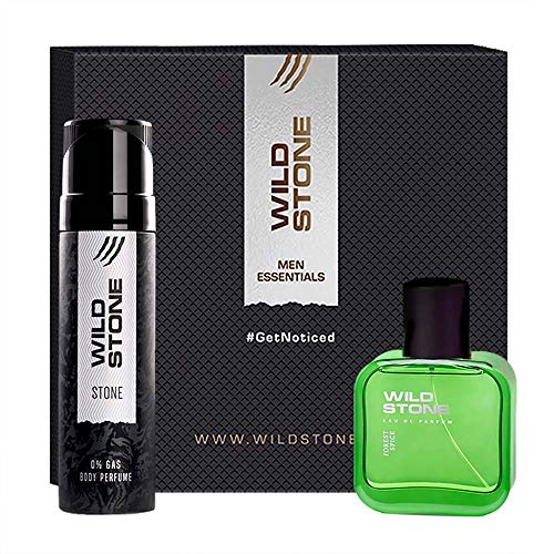 Wild Stone Gift Box with Stone Perfume Body Spray (120ml) and Forest Spice Eau De Parfum (30ml) FROM INDIA (SAM) - Main product image