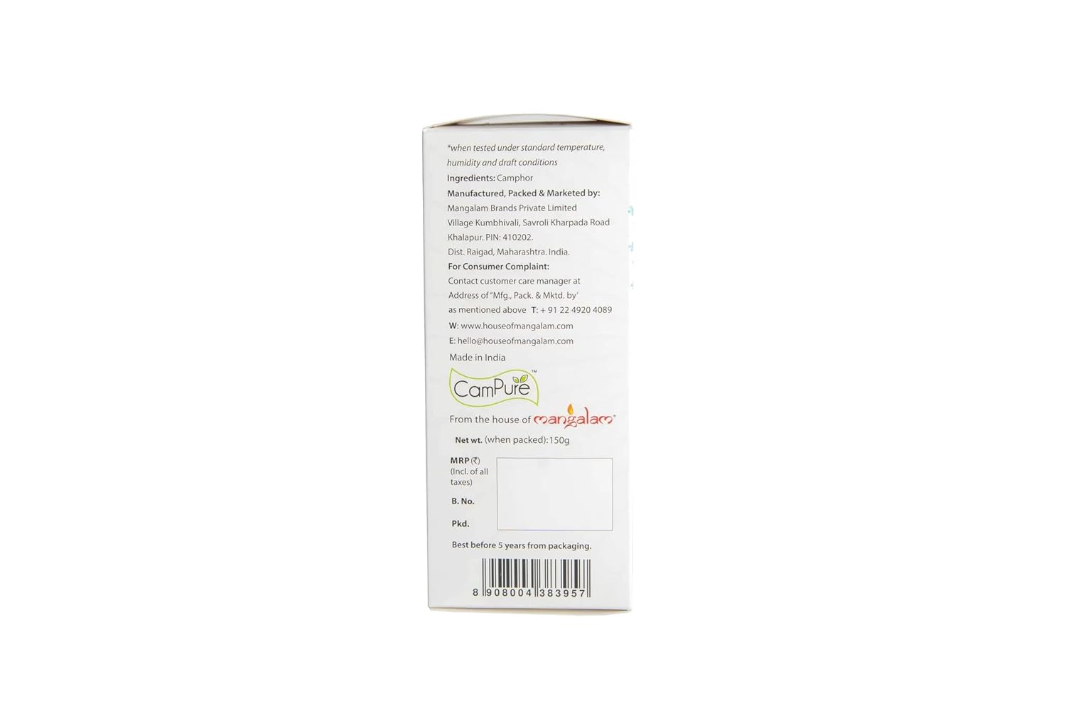 Mangalam Campure Camphor Giant Cone (Original) Pack of 1 - Room, Car and Air Freshener &amp; Mosquito Repellent - View 5 of 5