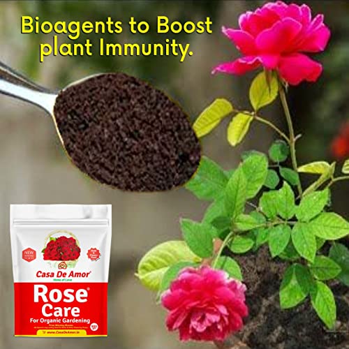 Casa De Amor Rose Care Organic Fertilizer for Rose Plants 900 gm and Root Fast Rooting Hormone, Promotes Rooting (50 gm) Grow New Plants from Cuttings (FROM INDIA)NUZ - View 7 of 8