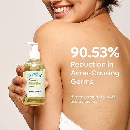 mCaffeine 1% Salicylic Acid Body Wash for Acne &amp; Dark Spots | BHA Body Wash for Body &amp; Back Acne | Daily Use Shower Gel for Men &amp; Women - 200ml(FROM INDIA)JEZ - View 2 of 3