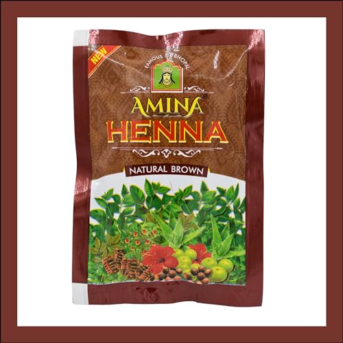 Amina Henna Unisex Natural Hair Color Mehndi (Pack of 6, Natural Brown) FROM INDIA (SAM) - View 2 of 3