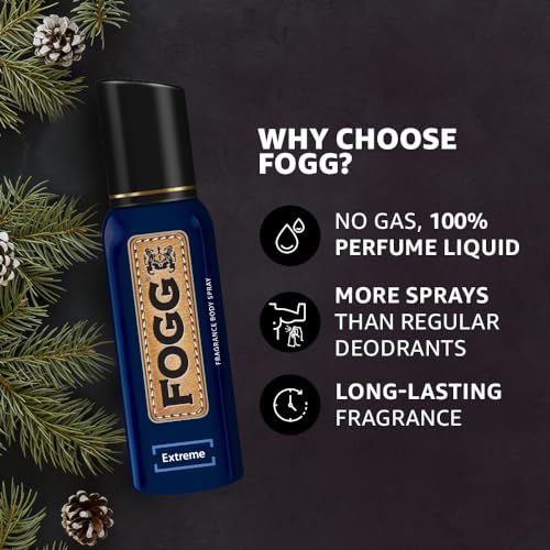 Fogg Fantastic Extreme No Gas Deodorant for Men, Long Lasting Perfume Body Spray, 150 ml FROM INDIA (SAM) - View 3 of 4