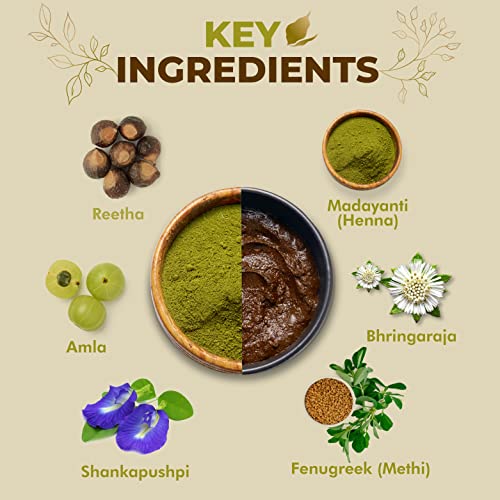 OZONE Henna(Mehndi)Hair Conditioner|Henna Powder For Men&amp;Women|Ideal For Strong Healthy Hair,Hair Fall Control,Damaged Hair,Shine&amp;Nourish The Hair|Paraben,Chemical&amp;Sulphate Free-100 G(Pack Of 6) (FROM INDIA SAB) - View 2 of 3