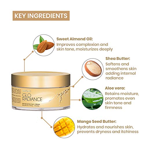 Glo Radiance Renewing Day Cream 50 G For a Glowing, Youthful Looking Complexion. Hydrating and Nourishing Formula to Heal Dull Damaged Skin - Paraben and Sulfate Free (FROM INDIA SAB) - View 2 of 3
