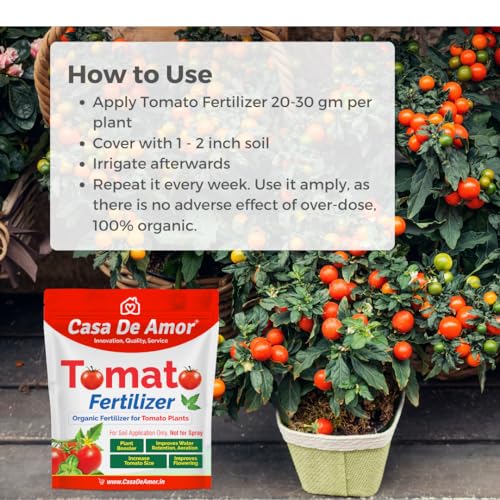 Casa De Amor Essential Organic Tomato Fertilizer- Ideal for all types of tomato varieties, including heirloom and hybrid (900 gm) (FROM INDIA)NUZ - View 4 of 7