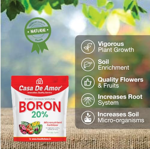 Casa De Amor Boron 20% Micronutrient Fertilizer for Healthy Growth of Vegetable Plants and Gardening (400 gm, Powder) (FROM INDIA)NUZ - View 6 of 6