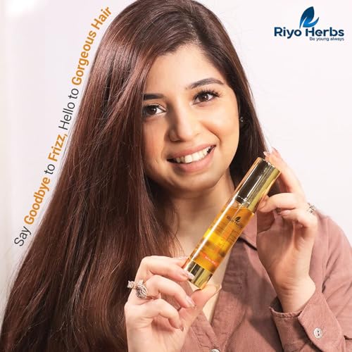 Riyo Herbs Hair Serum 50ml for Women &amp; Men | Contains Argan Oil, Sweet Almond Oil &amp; Jojoba Oil | For Regular Use Hair Serum for Damage &amp; Dry Hair(FROM INDIA)JEZ - View 2 of 3