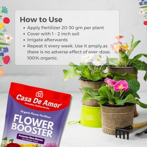 Casa De Amor Flower Booster Special Essential Fertilizer For Flower Plants (900 Gm), Powder (FROM INDIA)NUZ - View 4 of 6