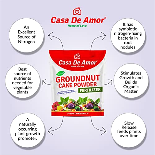 Casa De Amor Natural Groundnut Cake Powder Essential Fertilizer for Home, Balcony, Terrace &amp; Outdoor Gardening (900 Gm) (FROM INDIA)NUZ - View 3 of 6