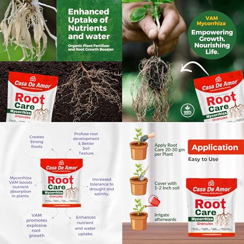 Casa De Amor Rose Care (900gm) | Water Soluble Neem Oil 250 ml | Bio NPK Granules 900 gm | Epsom Salt 900 gm | Root Care Mycorrhiza 900 gm for Organic Gardening Combo (1 pack of 5 items) (FROM INDIA)NUZ - View 7 of 7
