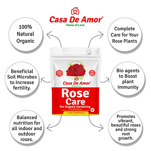 Casa De Amor Rose Care Organic Fertilizer for Rose Plants 900 gm and Root Fast Rooting Hormone, Promotes Rooting (50 gm) Grow New Plants from Cuttings (FROM INDIA)NUZ - View 6 of 8