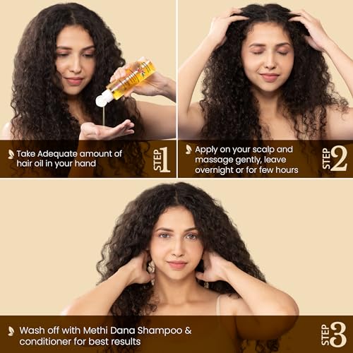 La Pink Methi Dana 8-in-1 Hair Oil with Hibiscus &amp; Onion | Hair Fall Control &amp; Hair Growth | 100% Microplastic Free Formula | All Hair Types | 150ml (FROM INDIA SAB) - View 4 of 4
