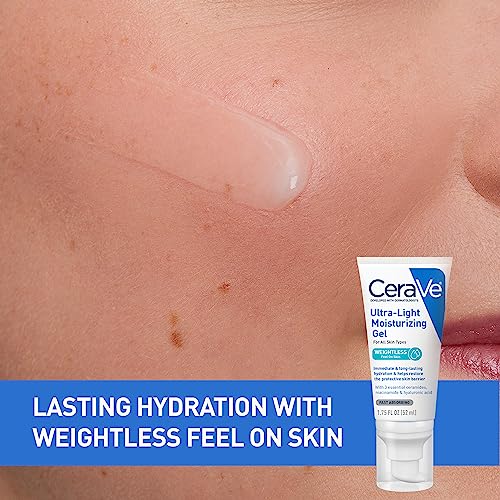 CeraVe Ultra-Light Moisturizing Gel | Hydrating Gel Face Moisturizer with Ceramides, Niacinamide, Hyaluronic Acid | Fragrance Free | Oil-Free | Weightless Mattifying Moisturizer | 1.75 FL Oz - View 2 of 4