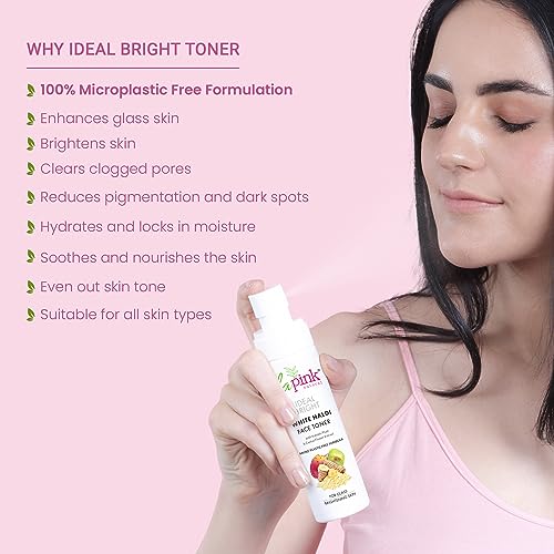 La Pink Ideal Bright Face Toner For Glowing Skin &amp; Pore Tightening | 100% Microplastic Free Formula | For All Skin Type, 100 ML (FROM INDIA SAB) - View 3 of 4