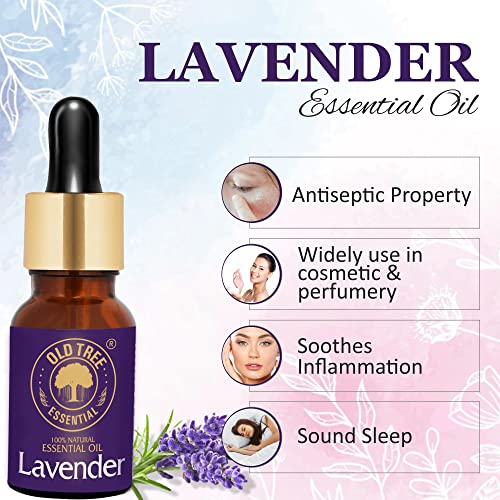 Old Tree Rose and Lavender Essential Oil Combo Pack (15ml each) - Pure, Natural and Undiluted Essential Oil with Glass Dropper for Fragrance, Diffuser, Skin, Hair, Aromatherapy and Massage FROM INDIA (SAM) - View 2 of 3