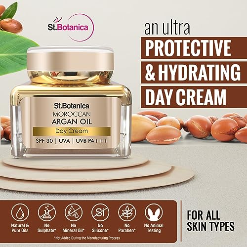 St.Botanica Argan Oil Day Cream 50g with Argan Oil for Soft &amp; Glowing Skin | No Parabens &amp; Sulphates | Vegan &amp; Cruelty Free (FROM INDIA SAB) - View 2 of 2