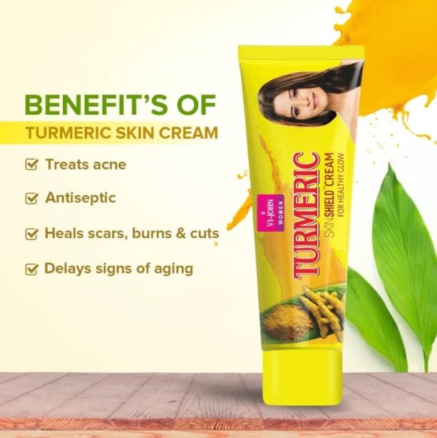 VI- John Women Turmeric Skin Shield Cream For Healthy Glow (Pack of 5) (FROM INDIA SAB) - View 2 of 2