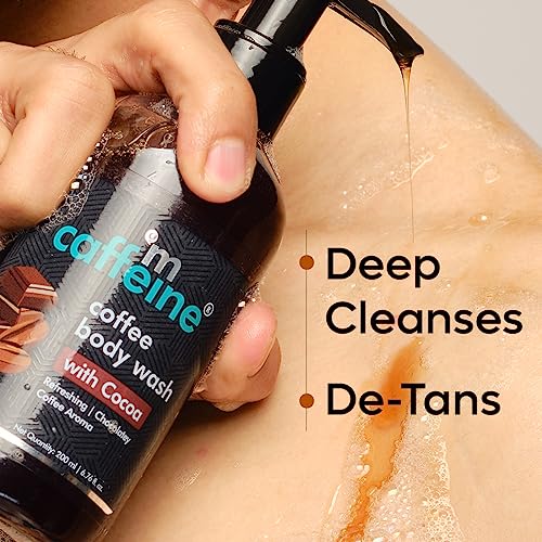 mCaffeine Coffee Body Wash with Cocoa | De-Tan &amp; Deep Cleansing Shower Gel | Enriched with Vitamin E &amp; in Energizing Aroma of Chocolate | Suitable for All Skin Types | For both Men &amp; Women (200ml) - View 2 of 2