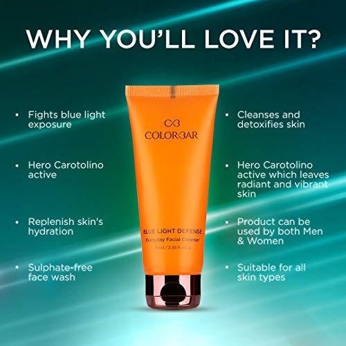 Colorbar Cosmetics, Everyday Facial Cleanser ml, 70 millilitre | Cleanses and detoxifies skin | Sulphate-free | Suitable for all skin types (FROM INDIA SAB) - View 2 of 3
