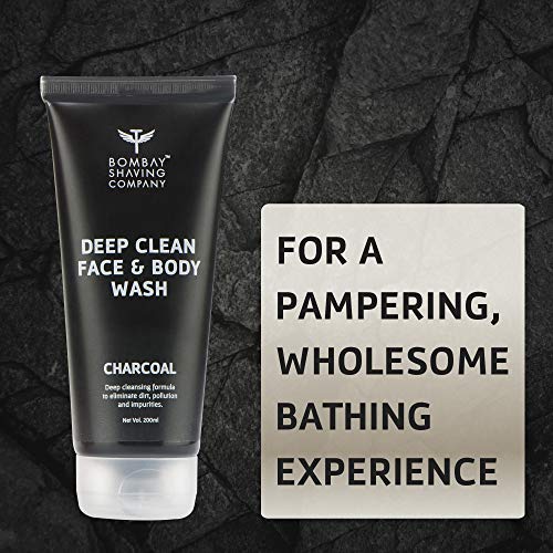 Bombay Shaving Company Activated Charcoal Face &amp; Body Wash for removing dirt and impuritities with Anti-Pollution Effect - 200 ml FROM INDIA (SAM) - View 3 of 4