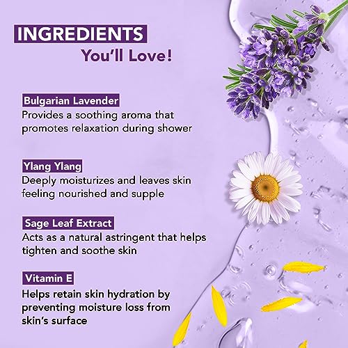 Botanic Hearth Bulgarian Lavender &amp; Ylang Ylang Body Wash with Vitamin E, Sage Leaf Extracts | Calming &amp; Relaxing | Sulphate &amp; Paraben Free | Shower Gel for Men and Women | 245ml - View 4 of 4