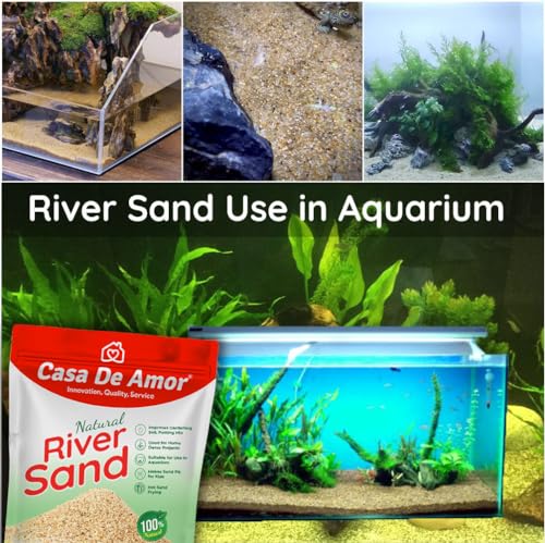 Casa De Amor Natural River Sand | Aquarium Sand Substrate | Pure Organic Plants Soil Mix Additive Adenium Cactus Succulent Bonsai | Use in Havan Pujan | Home Decor | Crafts (2 Kg) (FROM INDIA)NUZ - View 2 of 5