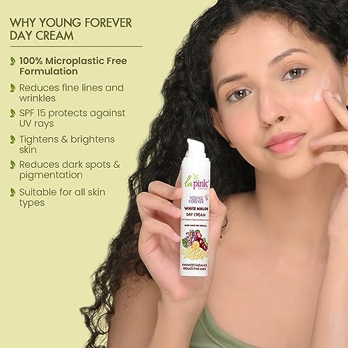 La Pink Young Forever Day Cream | 100% Microplastic Free Formula | White Haldi | For All Skin Types | 50g (FROM INDIA SAB) - View 2 of 3