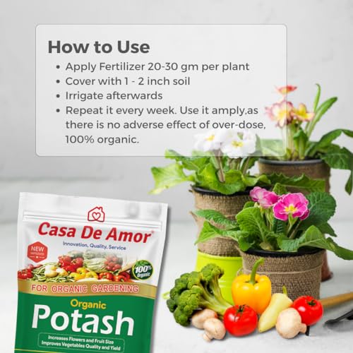 Casa De Amor Organic Potash Essential Fertilizer For Gardening (900 Gm), Granules (FROM INDIA)NUZ - View 5 of 8