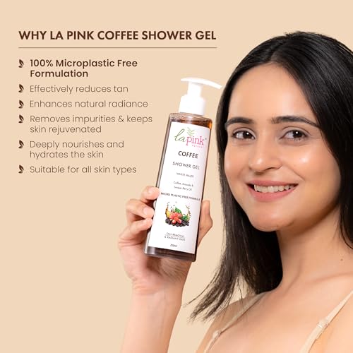 La Pink Coffee Shower Gel with White Haldi &amp; Avocado | For Tan Removal and Radiant Skin | 100% Microplastic Free Formulation, 250 ML (FROM INDIA SAB) - View 2 of 4