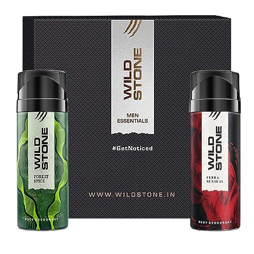 Wild Stone Gift Box with Forest Spice and Ultra Sensual Deodorant (150ml Each) FROM INDIA (SAM) - Main product image